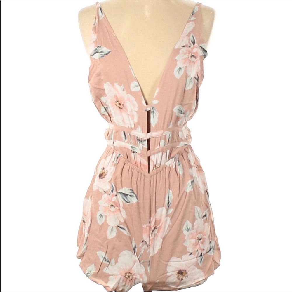 LA Hearts pink floral romper